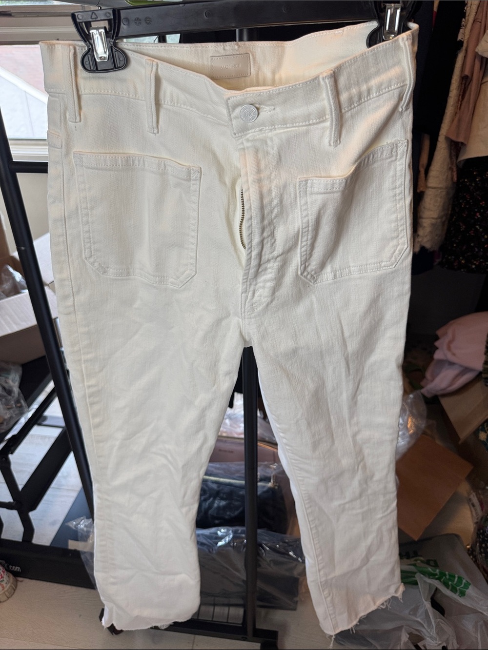MOTHER High-Rise Cropped Jeans - Picture 2 of 6